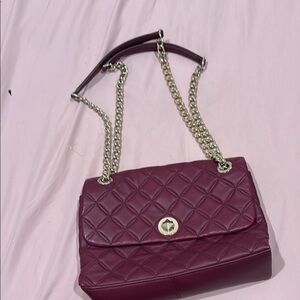 Kate spade Purple Quilted Shoulder Bag with Chain.